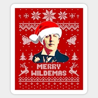 Oscar Wilde Merry Wildemas Sticker